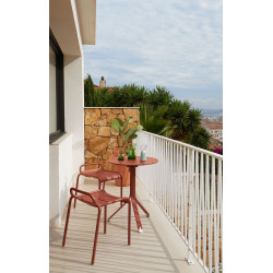 Rest'o Tisch Fermob 57x57 cm Balkon mit Luxembourg