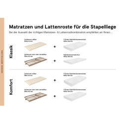 Geniale Stapelliege von Rolf Heide für Müller in weiß
