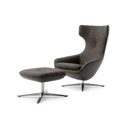 caruzzo Sessel leolux wohndesign berlin Primo Ampio mit Hocker ohne Kissen