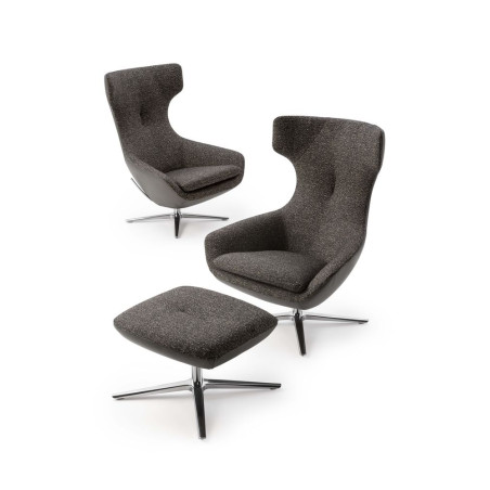 caruzzo Sessel leolux wohndesign berlin Primo Ampio mit Hocker