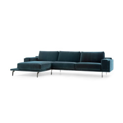 Sofa Bellice von Leolux Wohndesign Berlin breite flache Armlehne mit recamiere