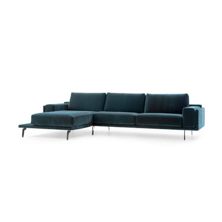 Sofa Bellice von Leolux Wohndesign Berlin breite flache Armlehne mit recamiere