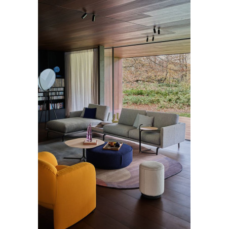 Sofa Bellice von Leolux Wohndesign Berlin Anbausofa Recamiere Verbindungstisch Stoff grau