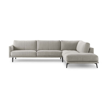 Sofa Bellice von Leolux Wohndesign Berlin mit Recamiere Stoff hell
