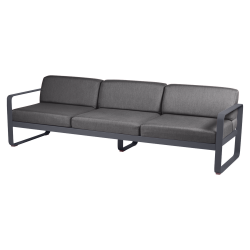Sofa Bellevie von Fermob mit Stoff in Graphitgrau und Gestell in Anthrazit