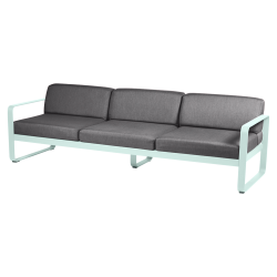 Sofa Bellevie von Fermob mit Stoff in Graphitgrau und Gestell in Minze