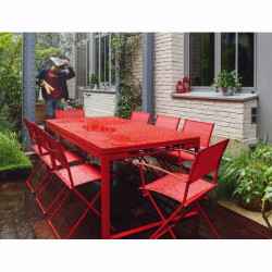 Wetterfestigkeit des Stuhl Plein Air von Fermob mit Gewebe ohne Armlehne