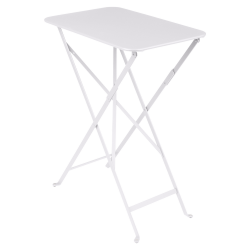 klappbarer, wetterfester Bistrotisch 37cm x 57cm aus Metall von Fermob in Baumwollweiß