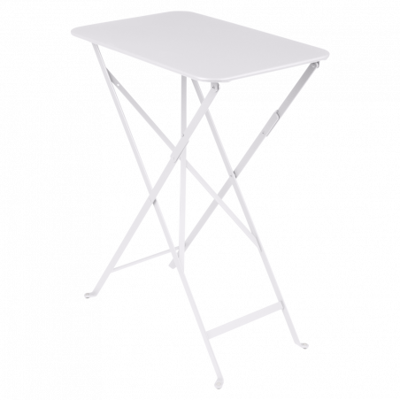 klappbarer, wetterfester Bistrotisch 37cm x 57cm aus Metall von Fermob in Baumwollweiß