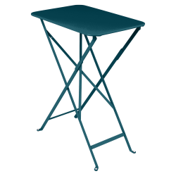 klappbarer, wetterfester Bistrotisch 37cm x 57cm aus Metall von Fermob in Acapulcoblau