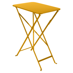 klappbarer, wetterfester Bistrotisch 37cm x 57cm aus Metall von Fermob in Honig