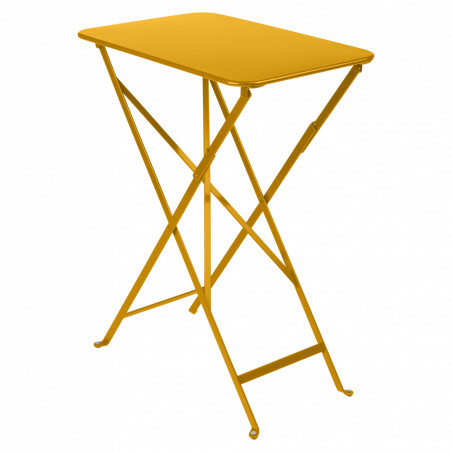 klappbarer, wetterfester Bistrotisch 37cm x 57cm aus Metall von Fermob in Honig