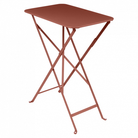 klappbarer, wetterfester Bistrotisch 37cm x 57cm aus Metall von Fermob in Ocker