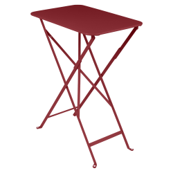 klappbarer, wetterfester Bistrotisch 37cm x 57cm aus Metall von Fermob in Chili