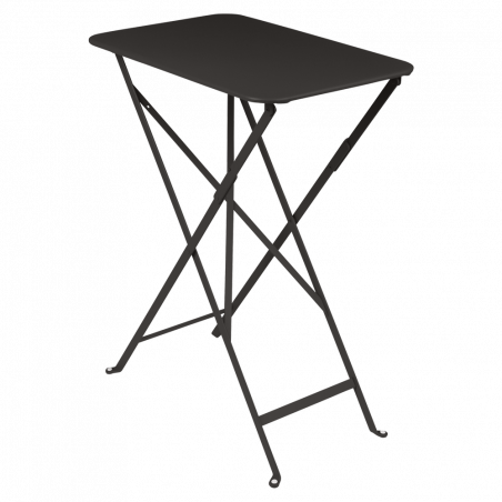klappbarer, wetterfester Bistrotisch 37cm x 57cm aus Metall von Fermob in Lakritze