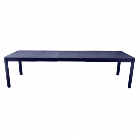 Ausziehbarer Tisch Ribambelle von Fermob von 149cm auf 299cm erweiterbar in Abyssblau