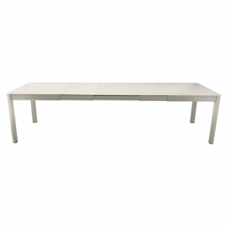 Ausziehbarer Tisch Ribambelle von Fermob von 149cm auf 299cm erweiterbar in Lehmgrau