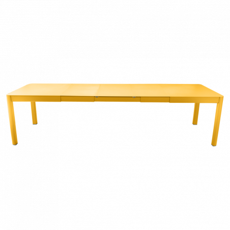 Ausziehbarer Tisch Ribambelle von Fermob von 149cm auf 299cm erweiterbar in Honig