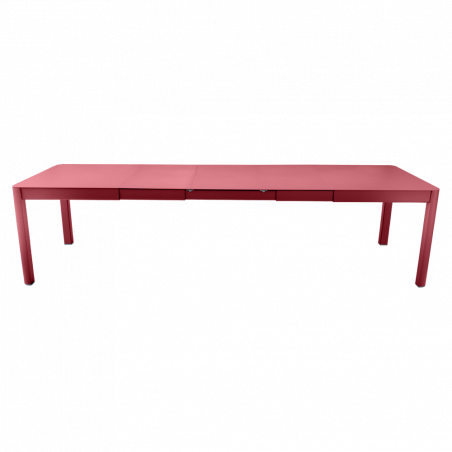Ausziehbarer Tisch Ribambelle von Fermob von 149cm auf 299cm erweiterbar in Chili