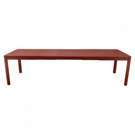 Ausziehbarer Tisch Ribambelle von Fermob von 149cm auf 299cm erweiterbar in Ocker