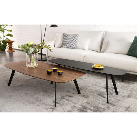 2 Couchtische Solapa von Stua in Fenix und Nussbaum