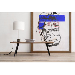 Seitliche Ansicht des Couchtisches Solapa von Stua