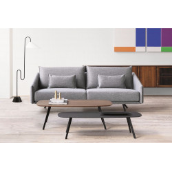 Sofa Costura von Stua mit Beistelltisch Solapa von Stua im Innenbereich