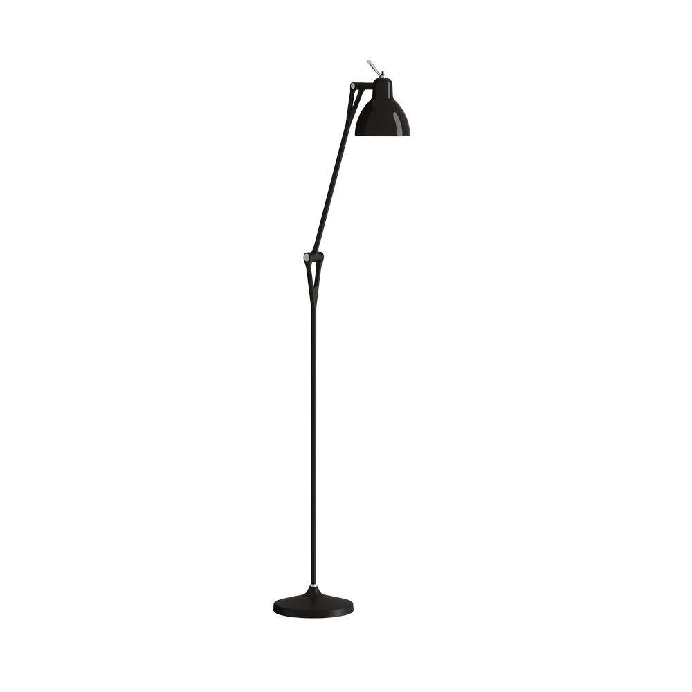 Leuchte Luxy von Rotaliana mit verstellbarem Arm in komplett schwarz