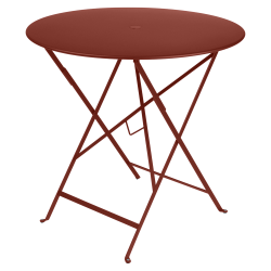 Wetterfeste Bistrotische rund ø 77 cm klappbar Metall fermob ocker