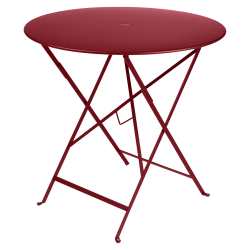 Wetterfeste Bistrotische rund ø 77 cm klappbar Metall fermob chili