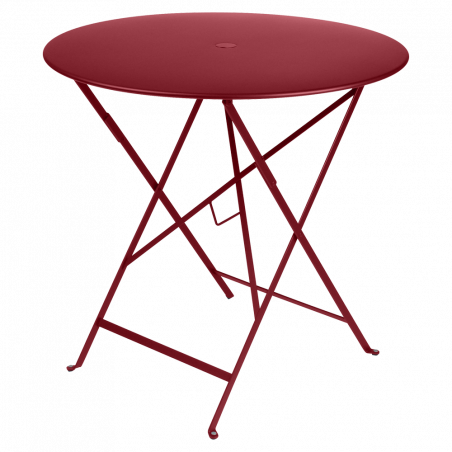 Wetterfeste Bistrotische rund ø 77 cm klappbar Metall fermob chili