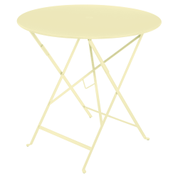 Wetterfeste Bistrotische rund ø 77 cm klappbar Metall fermob zitronensorbet