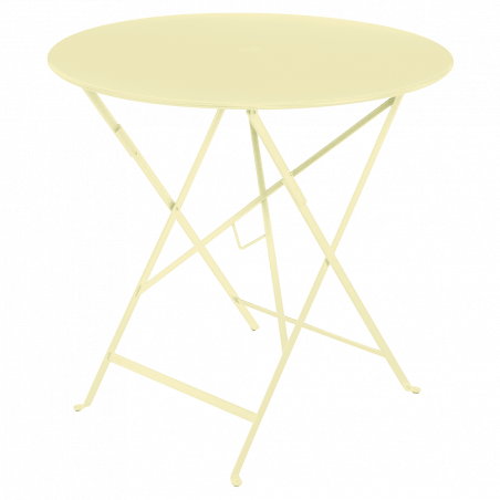 Wetterfeste Bistrotische rund ø 77 cm klappbar Metall fermob zitronensorbet