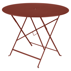 Wetterfeste Bistrotische rund ø 77 cm klappbar Metall fermob ocker