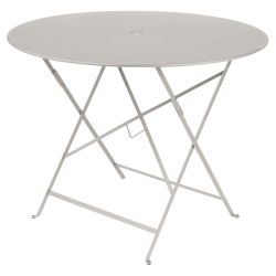 Wetterfeste Bistrotische rund ø 97 cm klappbar Metall fermob lehm grau