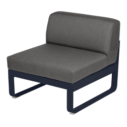Lounge Sitzmodule Bellevie von Fermob Stoff Graphit Gestell Lakritz