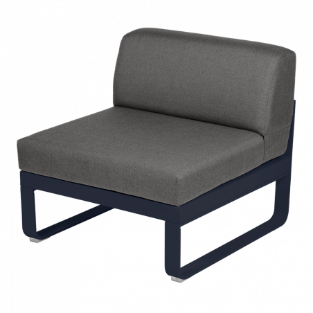 Lounge Sitzmodule Bellevie von Fermob Stoff Graphit Gestell Lakritz