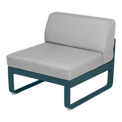 Lounge Sitzmodule Bellevie von Fermob Stoff Flanellgrau Gestell Acapulco