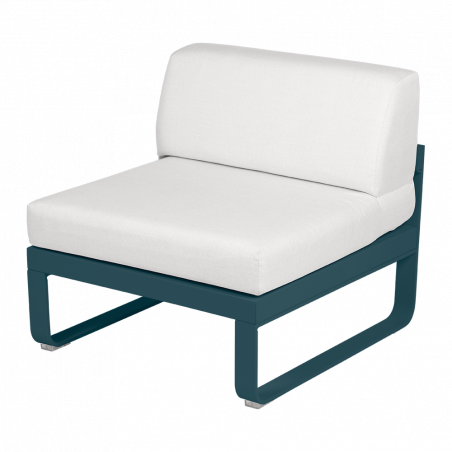 Lounge Sitzmodule Bellevie von Fermob Stoff Grauweiß Gestell Acapulco