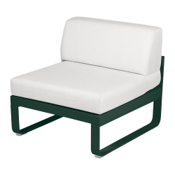 Lounge Sitzmodule Bellevie von Fermob Stoff Grauweiß Gestell Zeder