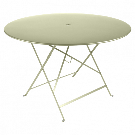 Wetterfeste Bistrotische rund ø 117 cm klappbar Metall fermob lindgrün