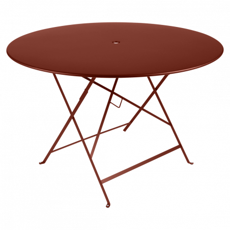 Wetterfeste Bistrotische rund ø 117 cm klappbar Metall fermob ocker