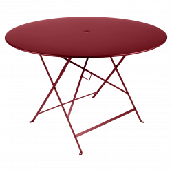 Wetterfeste Bistrotische rund ø 117 cm klappbar Metall fermob chili