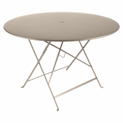 Wetterfeste Bistrotische rund ø 117 cm klappbar Metall fermob muskat
