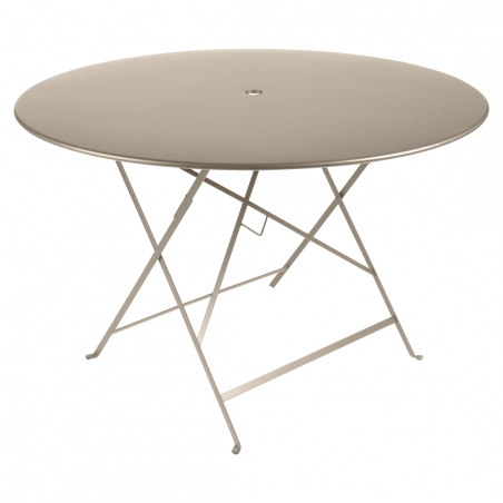 Wetterfeste Bistrotische rund ø 117 cm klappbar Metall fermob muskat