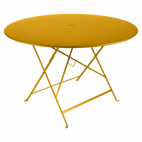 Wetterfeste Bistrotische rund ø 117 cm klappbar Metall fermob honig