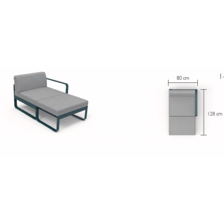 Maße des Sofa Bellevie von Fermob