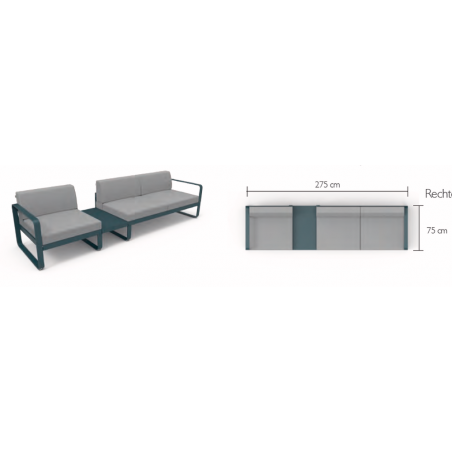 Maße des Sofa Bellevie von Fermob