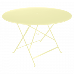 Wetterfeste Bistrotische rund ø 117 cm klappbar Metall fermob zitronensorbet
