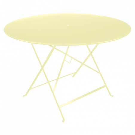 Wetterfeste Bistrotische rund ø 117 cm klappbar Metall fermob zitronensorbet
